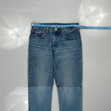 501 Levis Double Knee Jeans - 30W 30L Blue Denim