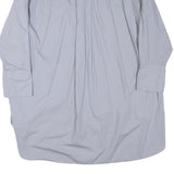 ZARA Womens Light Blue Oversized Shirt Long Sleeve Collared Cotton Blend XL