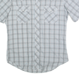 WRANGLER Mens Blue & Grey Check Western Shirt M Casual Cotton Blend