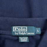 Polo By Ralph Lauren Long Sleeve Polo Shirt - Large Blue Cotton