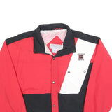 NORMAN TODD Mens Red & Black Colourblock Zip Jacket M Nylon Casual Outerwear