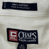 Chaps Ralph Lauren Shirt - Large White Cotton