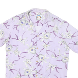 HAWAII Mens Purple Floral Pattern Shirt M Summer Casual Lightweight