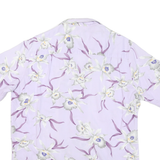 HAWAII Mens Purple Floral Pattern Shirt M Summer Casual Lightweight