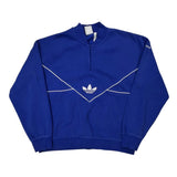 Adidas 1/4 Zip - XL Blue Cotton