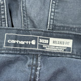 Carhartt Double Knee Carpenter Trousers - 34W 30L Navy Cotton