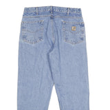 CARHARTT Mens Regular Fit Blue Denim Jeans W36 L30 Classic Zip Cotton