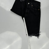 501 Levis Denim Shorts - 31W 10L Black Cotton