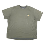 CARHARTT Mens Green T-Shirt XL Short Sleeve Crew Neck Cotton Blend Pocket Tee