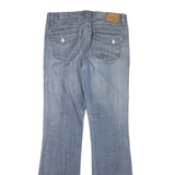 SHIO Womens Blue Regular Fit Flared Denim Jeans W29 L32 Casual Stylish