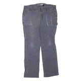 CARHARTT Womens Cotton Blend Grey Loose Straight Trousers W38 L29 Workwear