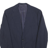 MCGREGOR Mens Navy Blue Wool Blend Classic Jacket M Button Plain Formal