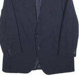 MCGREGOR Mens Navy Blue Wool Blend Classic Jacket M Button Plain Formal