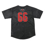 NBA Womens Black Chicago Bulls Baseball Jersey S Short Sleeve V-Neck Sportswear