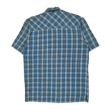 Levis Checked Short Sleeve Shirt - Small Blue Cotton