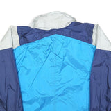 Mens Blue & Navy Colourblock Casual Zip Up Jacket L Polyester Blend Woven