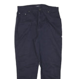 BILLBLASS Womens Slim Navy Blue Cotton Blend Zip Trousers W34 L27 Casual