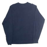 GILDEN Mens Navy Blue Indy Juniors Volleyball Tournament Graphic Long Sleeve