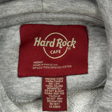 Hard Rock Cafe Graphic Hoodie - Medium Grey Cotton Blend