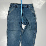 Carhartt Double Knee Carpenter Jeans - 34W 28L Blue Cotton
