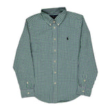Age 14-16 Ralph Lauren Checked Shirt - Large Blue Cotton