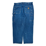 Carhartt Double Knee Carpenter Pants - 36W 30L Blue Denim