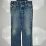501 Levis Jeans - 33W 30L Blue Cotton