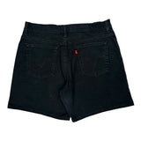 Levis Denim Shorts - 34W US 10 Black Cotton