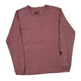 Carhartt Long Sleeve T-Shirt - Small Red Cotton Blend