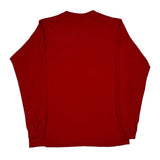 Stripes Adidas Long Sleeve T-Shirt - XL Red Cotton