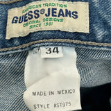 Guess Denim Shorts - 34W 9L Blue Cotton