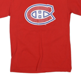 REEBOK Mens Red NHL Graphic T-Shirt S Short Sleeve Crew Neck Price 31 Print