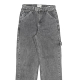 FEELING Womens Regular Fit Grey Denim Jeans W26 L30 Cotton Blend Zip Straight