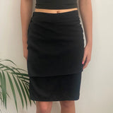 Gianni Versace Mini Skirt - 28W UK 8 Black Wool Blend