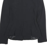 ZARA Womens Black Tailored Jacket XS Viscose Button Closure Elegant Workwear