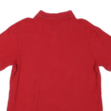 CHAPS Mens Red Short Sleeve Plain Polo Shirt L Classic Cotton Summer