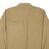 FADED GLORY Mens Beige Shirt Cotton Blend M Casual Button-Down Long Sleeve
