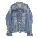 LEVI'S Mens Blue Denim Button Jacket M Cotton Classic Casual Outerwear