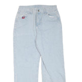 Womens Light Blue Regular Fit Straight Cotton Blend Jeans W30 L29 Casual Denim