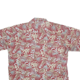 COOKE STREET Mens Red & Beige Floral Cotton Shirt L Casual Summer Lightweight