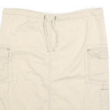 COLUMBIA Womens Beige Cargo Skirt Knee Length Cotton Blend Drawstring M Outdoor