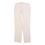 Womens Cotton Blend Slim Fit White Slim Trousers W30 L28 Zip Closure Casual