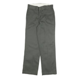 DICKIES Mens Cotton Blend Regular Fit Straight Trousers Grey W30 L30 Workwear
