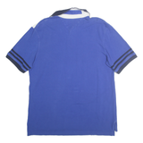 TOMMY HILFIGER Mens Blue & White Striped Classic Heritage XL Polo Shirt Cotton