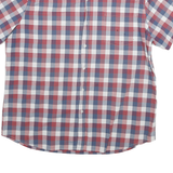 LEE Mens Red & Blue Checked Cotton Blend Shirt 2XL Button Down Casual Summer
