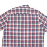 LEE Mens Red & Blue Checked Cotton Blend Shirt 2XL Button Down Casual Summer