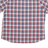 LEE Mens Red & Blue Checked Cotton Blend Shirt 2XL Button Down Casual Summer
