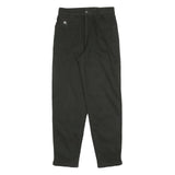 COUNTRY LIFE Womens Black Cotton Blend Regular Tapered Trousers W26 L28