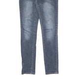 Mens Slim Blue Denim Jeans Cotton Zip W32 L31 Stylish Casual Everyday Wear