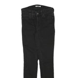 LEVI'S Womens Black Slim Skinny Denim Medium W24 L28 Cotton Blend Zip Jeans